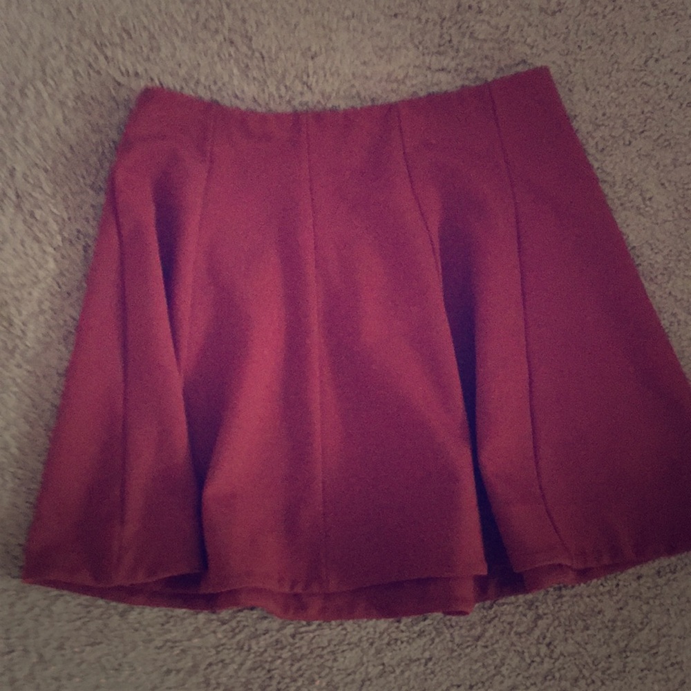 Burgundy skirt